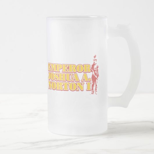 Mattierte GlasTasse Kaiser-Joshuas A.Norton I Mattglas Bierglas (Rechts)