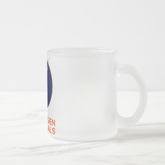 Mattierte GlasTasse mit Logo Kopenhagens Mattglastasse (Rechts)