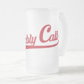 Mattierte GlasTasse mit Versammlungs-Anruftextlogo Mattglas Bierglas (VorderseiteRechts)