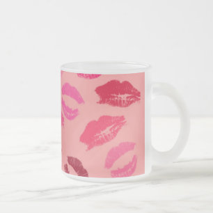 MATTIERTE GLASTASSE - VALENTINSTAG-GIFTS - LIPS MATTGLASTASSE