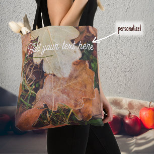 Mattierte Herbsteiche-Blätter Tasche