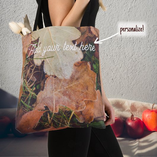 Mattierte Herbsteiche-Blätter Tasche