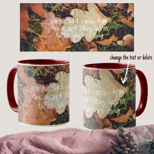 Mattierte Herbsteiche-Blätter Tasse