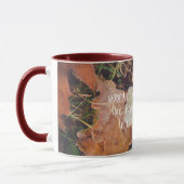 Mattierte Herbsteiche-Blätter Tasse (Links)