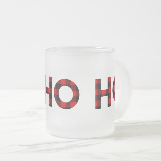 Mattierte "ho ho ho" Tasse (VorderseiteRechts)