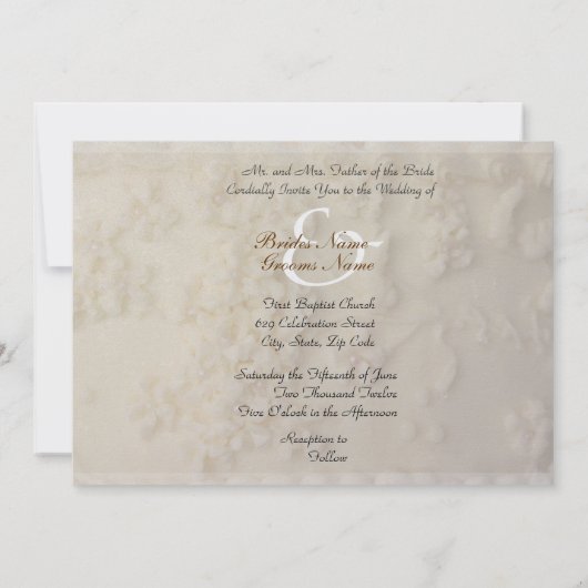 Mattierte Hochzeits-Einladung Einladung (Rückseite)