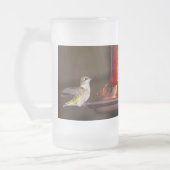 Mattierte Hummingvogel-Glashütte Mattglas Bierglas (Links)