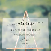 Mattierte "I Do"-Begrüßung ohne Stecker Acrylschild