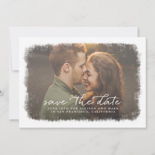 Mattierte Kanten Save the Date (Vorderseite)