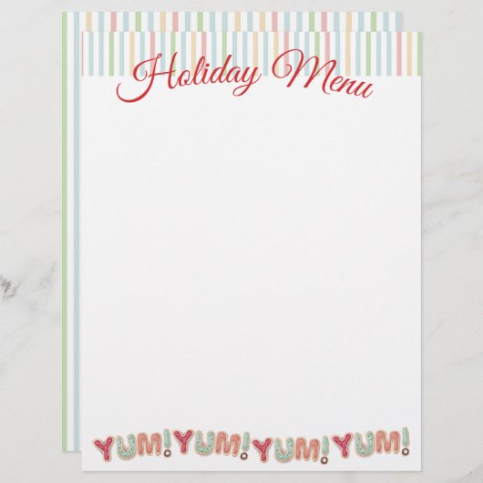 Mattierte Kekse Weihnachtsmenüschrift (Vorne/Hinten)