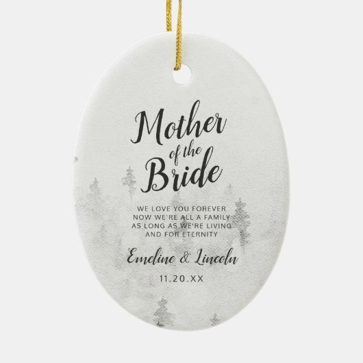 Mattierte Kiefern für die Mutter des Brautkurses Keramik Ornament (Hinten)