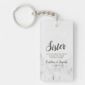 Mattierte Kiefern Rustikales Weißgebirge Zitat Schlüsselanhänger (Vorderseite)