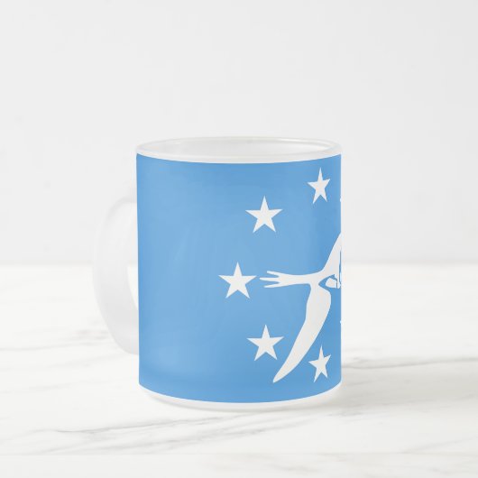 Mattierte kleine Tasse aus Glas - Fahne von Corpus (Vorderseite Links)