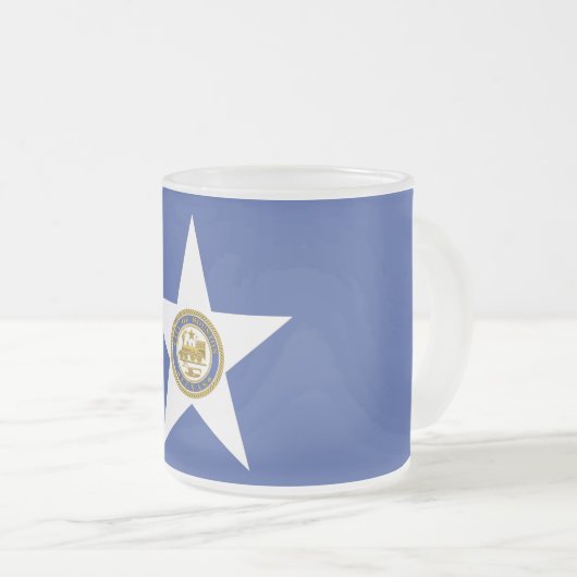 Mattierte kleine Tasse aus Glas - Flagge von Houst (VorderseiteRechts)