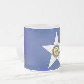 Mattierte kleine Tasse aus Glas - Flagge von Houst (Vorderseite Links)