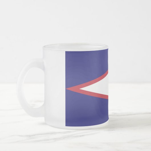 Mattierte kleine Tasse aus Glas mit amerikanischer (Links)
