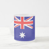 Mattierte kleine Tasse aus Glas mit australischer (Vorderseite Links)