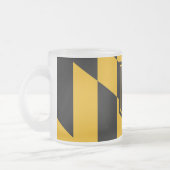 Mattierte kleine Tasse aus Glas mit Baltimore-Flag (Links)