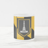 Mattierte kleine Tasse aus Glas mit Baltimore-Flag (Mittel)
