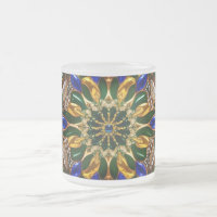 Mattierte kleine Tasse aus Glas mit brasilianische