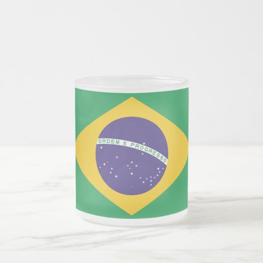 Mattierte kleine Tasse aus Glas mit brasilianische (Mittel)