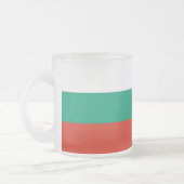 Mattierte kleine Tasse aus Glas mit bulgarischer F (Links)