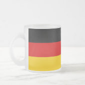 Mattierte kleine Tasse aus Glas mit Bundesflagge (Links)