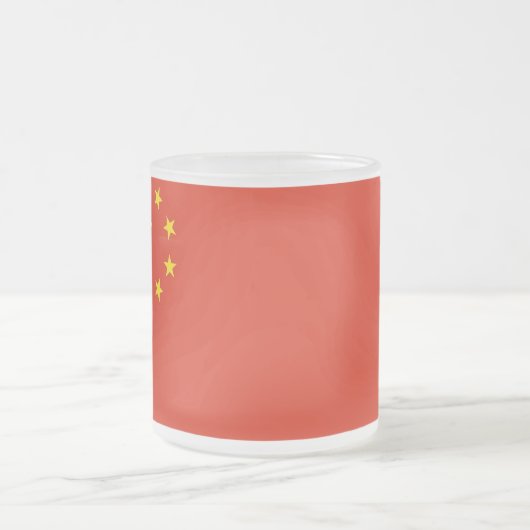 Mattierte kleine Tasse aus Glas mit China (Mittel)