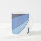 Mattierte kleine Tasse aus Glas mit Columbia-Flagg (VorderseiteRechts)