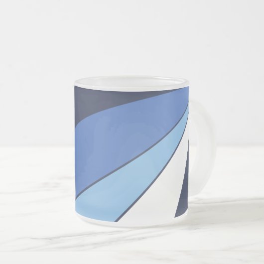 Mattierte kleine Tasse aus Glas mit Columbia-Flagg (VorderseiteRechts)