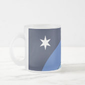 Mattierte kleine Tasse aus Glas mit Columbia-Flagg (Links)