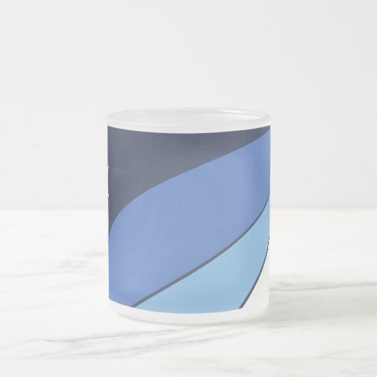 Mattierte kleine Tasse aus Glas mit Columbia-Flagg (Mittel)