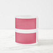 Mattierte kleine Tasse aus Glas mit dänischer Flag (Mittel)