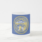 Mattierte kleine Tasse aus Glas mit der Fahne Nebr (Mittel)