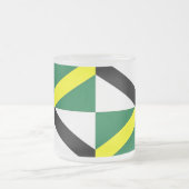 Mattierte kleine Tasse aus Glas mit der Fahne von  (Mittel)