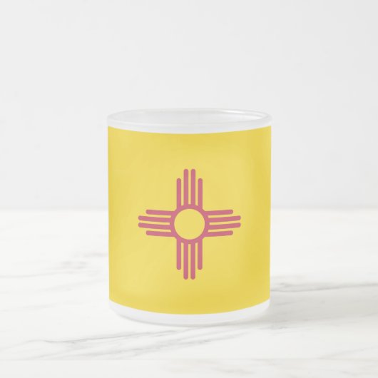 Mattierte kleine Tasse aus Glas mit der Fahne von (Mittel)