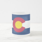 Mattierte kleine Tasse aus Glas mit der Fahne von (Mittel)