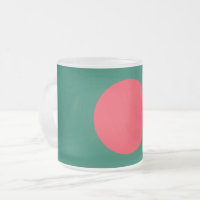 Mattierte kleine Tasse aus Glas mit der Flagge Ban