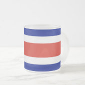 Mattierte kleine Tasse aus Glas mit der Flagge Cos (VorderseiteRechts)