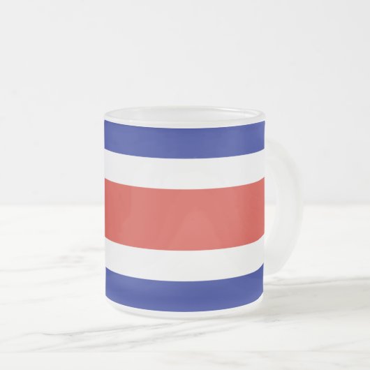 Mattierte kleine Tasse aus Glas mit der Flagge Cos (VorderseiteRechts)