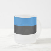 Mattierte kleine Tasse aus Glas mit der Flagge Est (VorderseiteRechts)