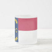 Mattierte kleine Tasse aus Glas mit der Flagge Nor (Mittel)