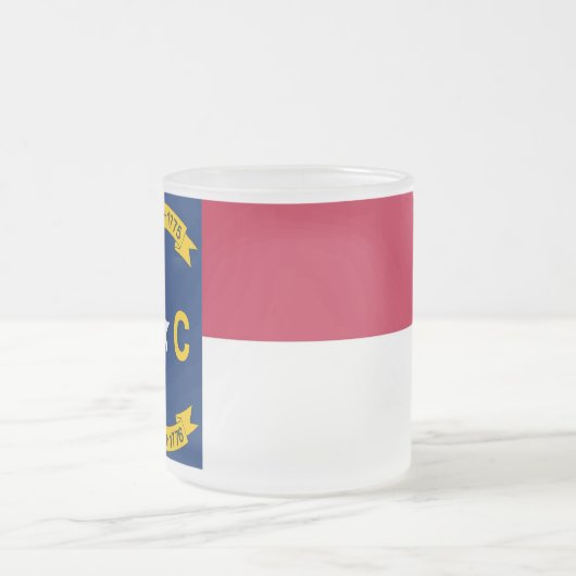 Mattierte kleine Tasse aus Glas mit der Flagge Nor (Mittel)