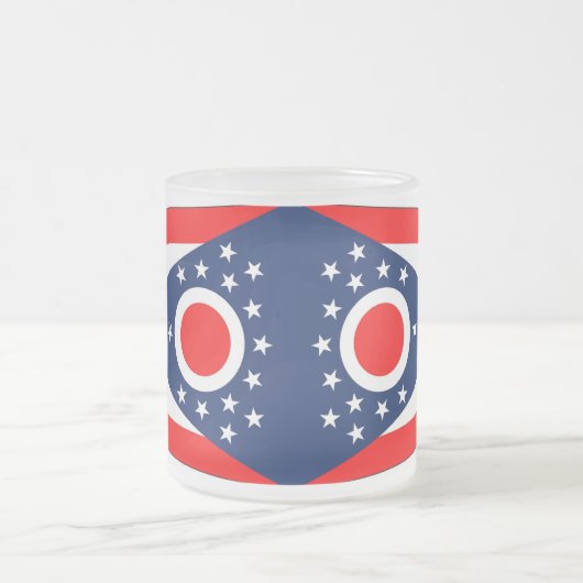 Mattierte kleine Tasse aus Glas mit der Flagge Ohi (Mittel)