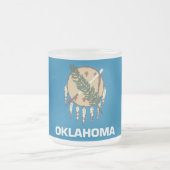 Mattierte kleine Tasse aus Glas mit der Flagge Okl (Mittel)