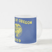Mattierte kleine Tasse aus Glas mit der Flagge Ore (VorderseiteRechts)