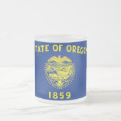 Mattierte kleine Tasse aus Glas mit der Flagge Ore (Mittel)