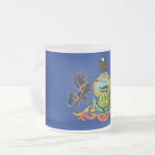 Mattierte kleine Tasse aus Glas mit der Flagge Pen (Vorderseite Links)