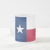 Mattierte kleine Tasse aus Glas mit der Flagge Tex (Vorderseite Links)