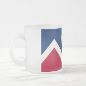 Mattierte kleine Tasse aus Glas mit der Flagge von (Links)